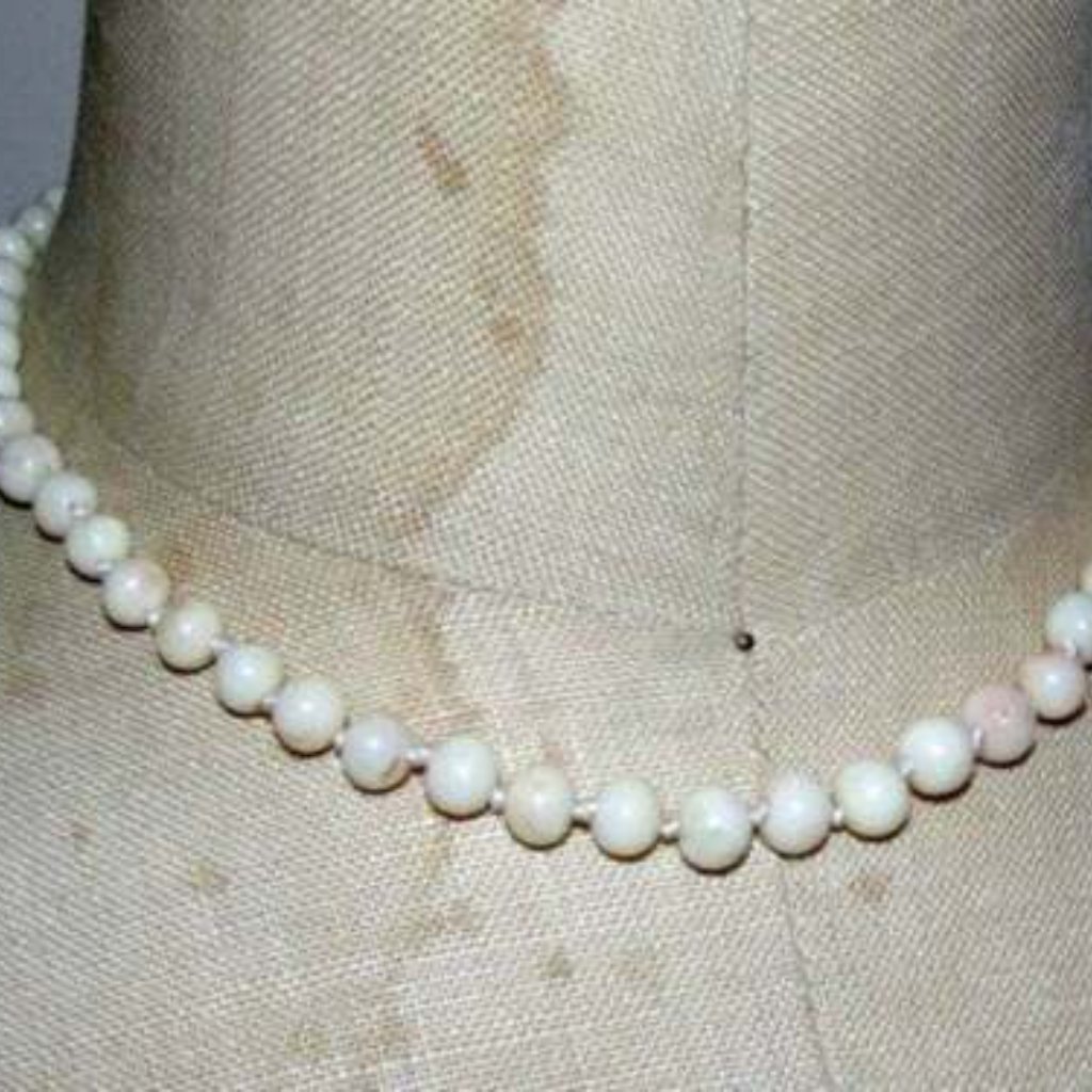 Small Angel Skin Coral Bead Necklace